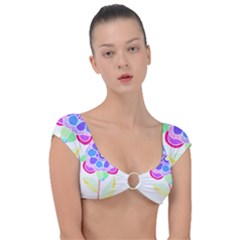 Flower Illustration T- Shirtflower T- Shirt Cap Sleeve Ring Bikini Top by maxcute