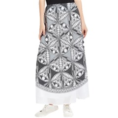 Flower Of Life T- Shirt Flower Of Life Mandala T- Shirt Maxi Chiffon Skirt by maxcute