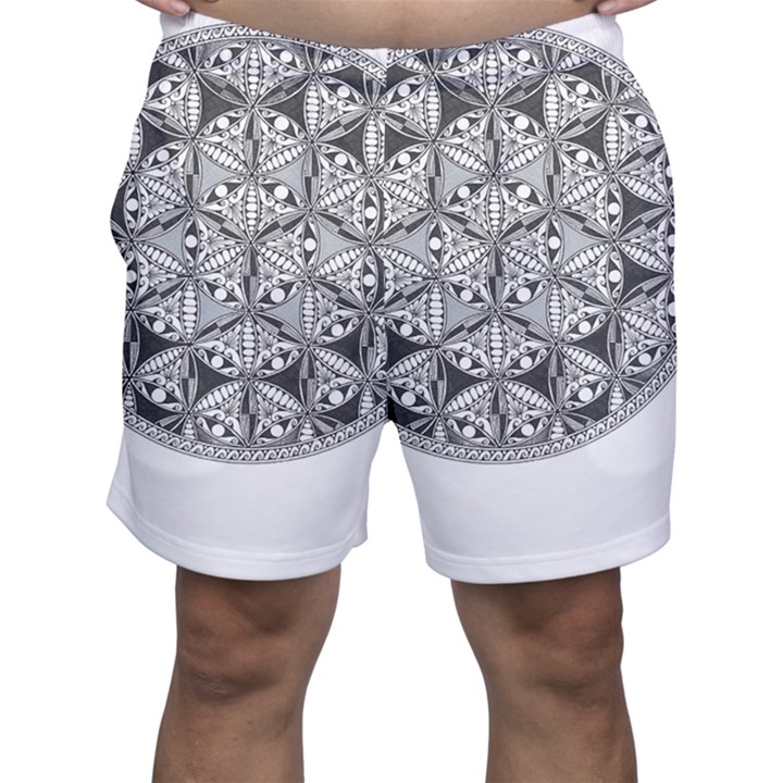 Flower Of Life T- Shirt Flower Of Life Mandala T- Shirt Men s Shorts