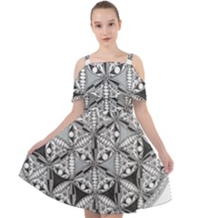 Flower Of Life T- Shirt Flower Of Life Mandala T- Shirt Cut Out Shoulders Chiffon Dress by maxcute