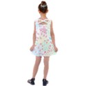 Flower Pattern T- Shirt Vintage Inspired Flower Botanical T- Shirt Kids  Cross Back Dress View2