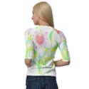 Flower Pattern T- Shirtflower T- Shirt Quarter Sleeve Raglan Tee View2