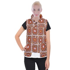 Flower T- Shirt Flower Granny Square Print T- Shirt Women s Button Up Vest by maxcute