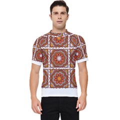 Flower T- Shirt Flower Granny Square Print T- Shirt Men s Short Sleeve Rash Guard by maxcute