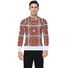 Flower T- Shirt Flower Granny Square Print T- Shirt Men s Long Sleeve Rash Guard by maxcute