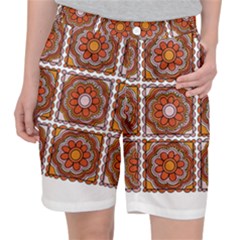 Flower T- Shirt Flower Granny Square Print T- Shirt Pocket Shorts by maxcute