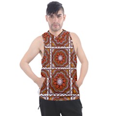 Flower T- Shirt Flower Granny Square Print T- Shirt Men s Sleeveless Hoodie by maxcute