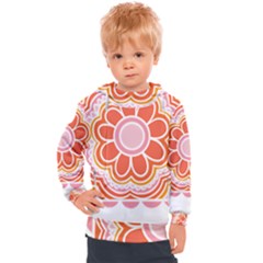 Flower T- Shirt Flower Granny Square T- Shirt Kids  Hooded Pullover by maxcute