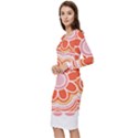 Flower T- Shirt Flower Granny Square T- Shirt Long Sleeve V-Neck Bodycon Dress  View2