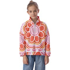 Flower T- Shirt Flower Granny Square T- Shirt Kids  Half Zip Hoodie by maxcute