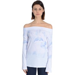 Flower T- Shirt Hellebore Flower T- Shirt Off Shoulder Long Sleeve Top