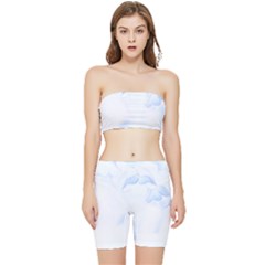 Flower T- Shirt Hellebore Flower T- Shirt Stretch Shorts and Tube Top Set