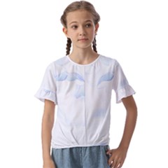 Flower T- Shirt Hellebore Flower T- Shirt Kids  Cuff Sleeve Scrunch Bottom Tee