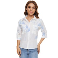 Flower T- Shirt Hellebore Flower T- Shirt Women s Quarter Sleeve Pocket Shirt