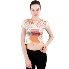 Flower T- Shirt Keep On Growing T- Shirt Crew Neck Crop Top by maxcute