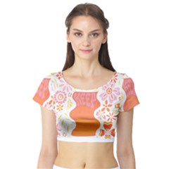 Flower T- Shirt Keep On Growing T- Shirt Short Sleeve Crop Top by maxcute