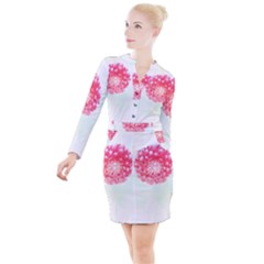 Flower T- Shirtflower T- Shirt Button Long Sleeve Dress by maxcute