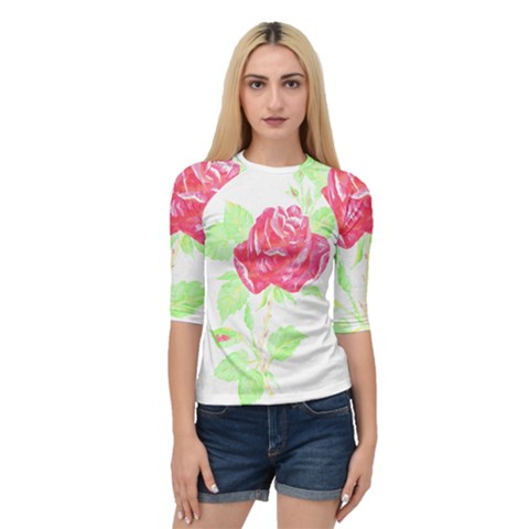 Flowers Art T- Shirtflower T- Shirt (1) Quarter Sleeve Raglan Tee by maxcute