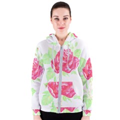 Flowers Art T- Shirtflower T- Shirt (1) Women s Zipper Hoodie by maxcute