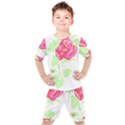 Flowers Art T- Shirtflower T- Shirt (1) Kids  Tee and Shorts Set View1