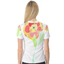 Flowers Art T- Shirtflower T- Shirt (2) V-Neck Sport Mesh Tee View2