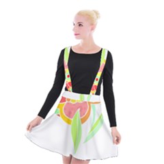 Flowers Art T- Shirtflower T- Shirt (2) Suspender Skater Skirt by maxcute