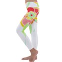 Flowers Art T- Shirtflower T- Shirt (2) Kids  Lightweight Velour Classic Yoga Leggings View2