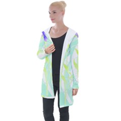 Flowers Art T- Shirtflower T- Shirt (3) Longline Hooded Cardigan by maxcute