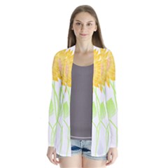 Flowers Art T- Shirtflower T- Shirt Drape Collar Cardigan by maxcute