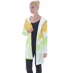 Flowers Art T- Shirtflower T- Shirt Longline Hooded Cardigan by maxcute