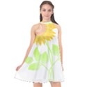 Flowers Art T- Shirtflower T- Shirt Halter Neckline Chiffon Dress  View1