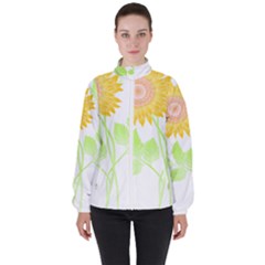 Flowers Art T- Shirtflower T- Shirt Women s High Neck Windbreaker by maxcute