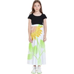 Flowers Art T- Shirtflower T- Shirt Kids  Flared Maxi Skirt by maxcute