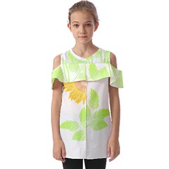 Flowers Art T- Shirtflower T- Shirt Fold Over Open Sleeve Top by maxcute