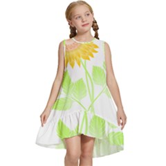 Flowers Art T- Shirtflower T- Shirt Kids  Frill Swing Dress by maxcute