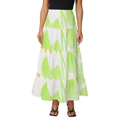 Flowers Art T- Shirtflower T- Shirt Tiered Ruffle Maxi Skirt by maxcute