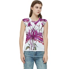 Flowers Art T- Shirtflowers T- Shirt (10) Women s Raglan Cap Sleeve Tee