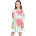 Flowers Art T- Shirtflowers T- Shirt (11) Kids  Quarter Sleeve Skater Dress View1