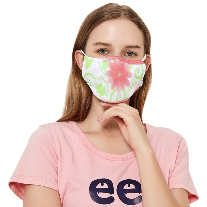 Flowers Art T- Shirtflowers T- Shirt (11) Fitted Cloth Face Mask (Adult)