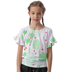 Flowers Art T- Shirtflowers T- Shirt (12) Kids  Cut Out Flutter Sleeves by maxcute