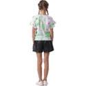 Flowers Art T- Shirtflowers T- Shirt (12) Kids  Cut Out Flutter Sleeves View2