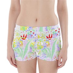 Flowers Art T- Shirtflowers T- Shirt (13) Boyleg Bikini Wrap Bottoms by maxcute