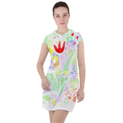 Flowers Art T- Shirtflowers T- Shirt (13) Drawstring Hooded Dress by maxcute