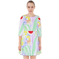 Flowers Art T- Shirtflowers T- Shirt (13) Smock Dress by maxcute