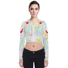 Flowers Art T- Shirtflowers T- Shirt (13) Long Sleeve Zip Up Bomber Jacket by maxcute