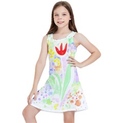 Flowers Art T- Shirtflowers T- Shirt (13) Kids  Lightweight Sleeveless Dress by maxcute