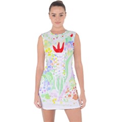 Flowers Art T- Shirtflowers T- Shirt (13) Lace Up Front Bodycon Dress by maxcute