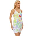 Flowers Art T- Shirtflowers T- Shirt (13) Wrap Tie Front Dress View3