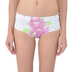 Flowers Art T- Shirtflowers T- Shirt (14) Mid-waist Bikini Bottoms by maxcute