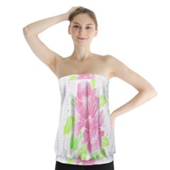 Flowers Art T- Shirtflowers T- Shirt (14) Strapless Top by maxcute